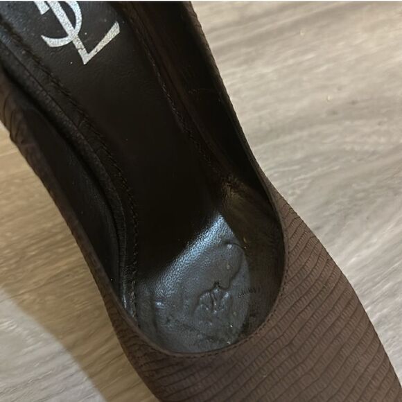 Yves Saint Laurent Dark Brown Stiletto Heels - Picture 7 of 12